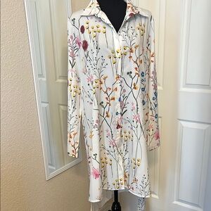 Floral High Low Dress - Multicolor